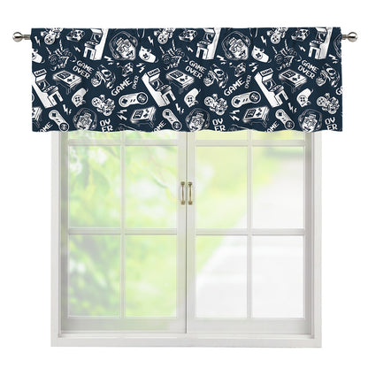 Video Game Devices Pattern Print Window Valance