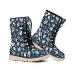 Video Game Devices Pattern Print Winter Boots
