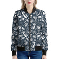 Video Game Devices Pattern Print Women's Bomber Jacket