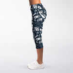 Video Game Devices Pattern Print Women's Capri Leggings