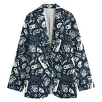 Video Game Devices Pattern Print Women's Cotton Blazer