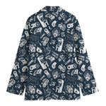 Video Game Devices Pattern Print Women's Cotton Blazer