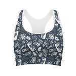 Video Game Devices Pattern Print Women's Sports Bra
