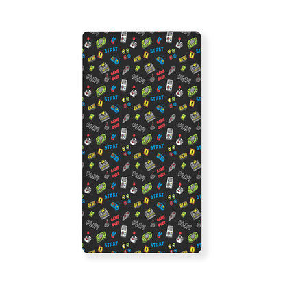 Video Game Gadgets Pattern Print Baby Crib Sheet