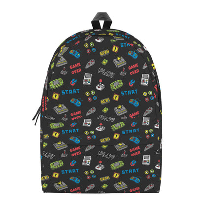 Video Game Gadgets Pattern Print Backpack