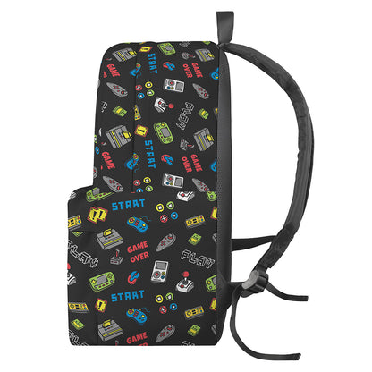Video Game Gadgets Pattern Print Backpack