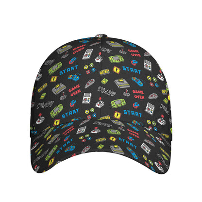 Video Game Gadgets Pattern Print Baseball Cap