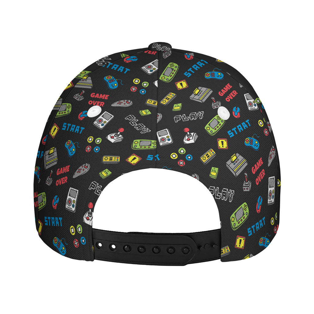 Video Game Gadgets Pattern Print Baseball Cap