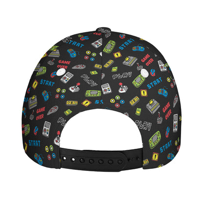 Video Game Gadgets Pattern Print Baseball Cap