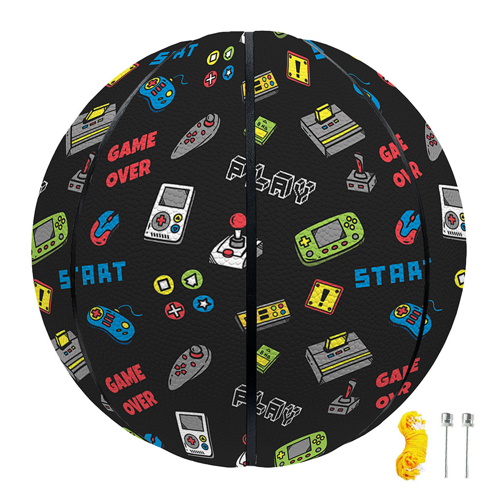 Video Game Gadgets Pattern Print Basketball
