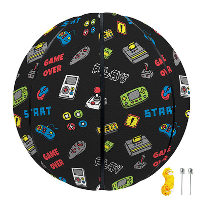 Video Game Gadgets Pattern Print Basketball