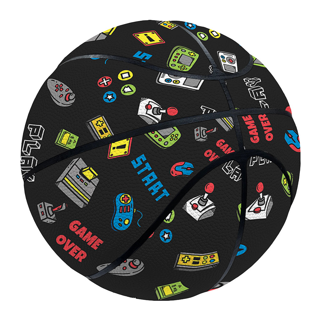 Video Game Gadgets Pattern Print Basketball