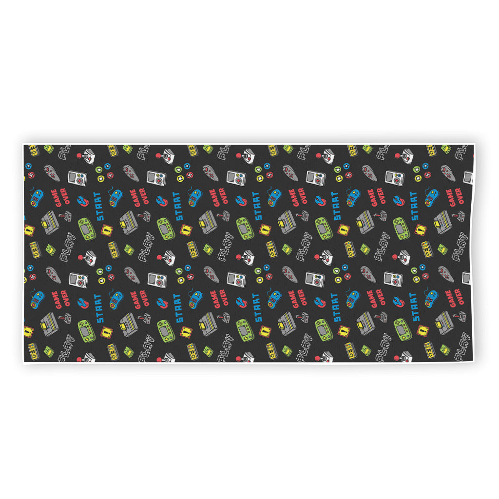 Video Game Gadgets Pattern Print Beach Towel