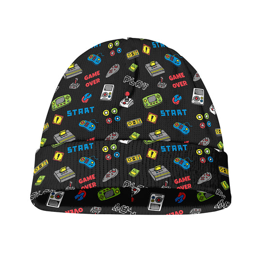 Video Game Gadgets Pattern Print Beanie