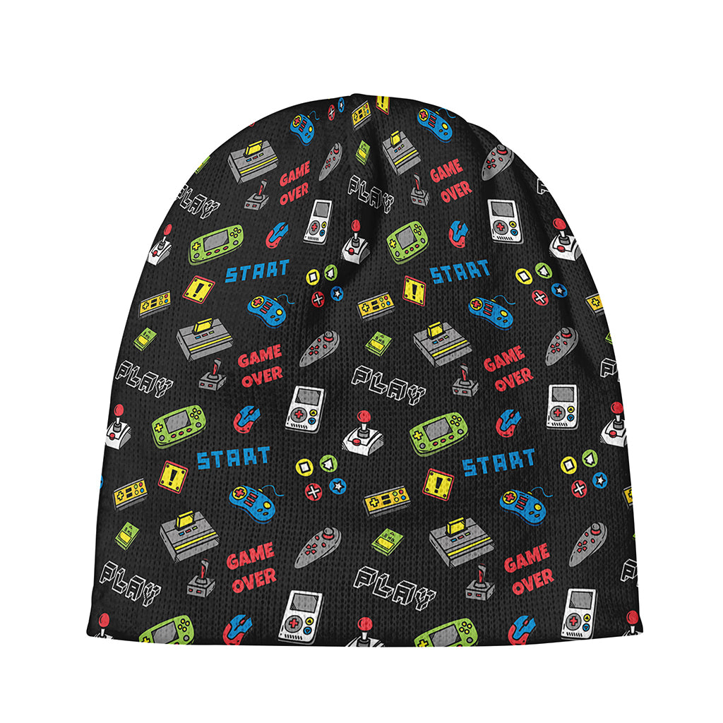 Video Game Gadgets Pattern Print Beanie