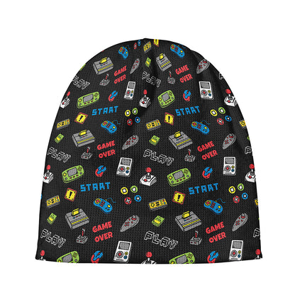 Video Game Gadgets Pattern Print Beanie