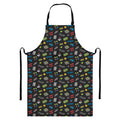Video Game Gadgets Pattern Print Bib Apron With Pocket