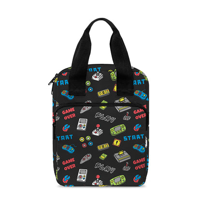 Video Game Gadgets Pattern Print Bible Tote Bag