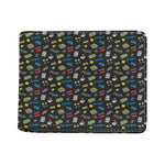 Video Game Gadgets Pattern Print Bifold Wallet