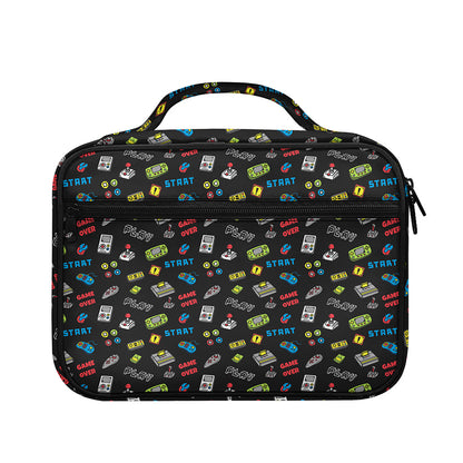 Video Game Gadgets Pattern Print Briefcase Bible Bag