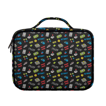 Video Game Gadgets Pattern Print Briefcase Bible Bag