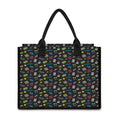Video Game Gadgets Pattern Print Canvas Tote Bag