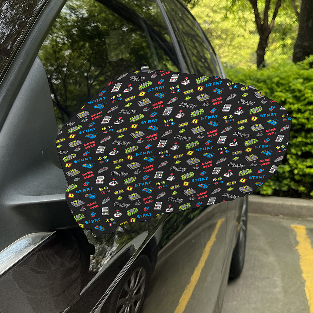 Video Game Gadgets Pattern Print Car Side Mirror Covers