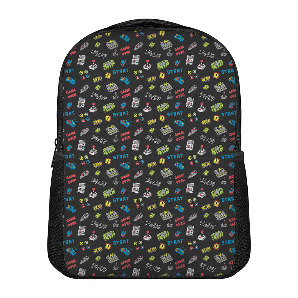 Video Game Gadgets Pattern Print Casual Backpack