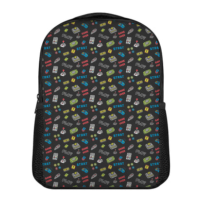 Video Game Gadgets Pattern Print Casual Backpack