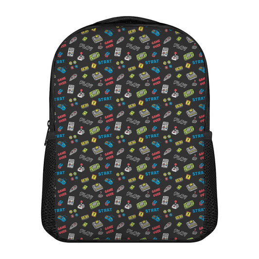 Video Game Gadgets Pattern Print Casual Backpack