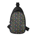Video Game Gadgets Pattern Print Sling Bag