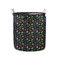 Video Game Gadgets Pattern Print Collapsible Laundry Basket