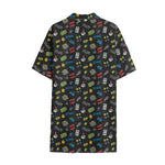 Video Game Gadgets Pattern Print Cotton Hawaiian Shirt