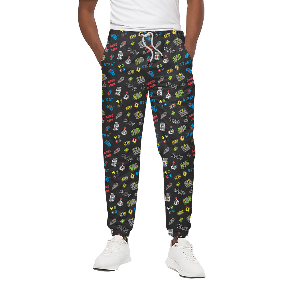 Video Game Gadgets Pattern Print Cotton Pants
