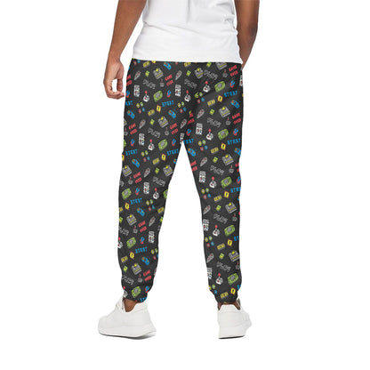 Video Game Gadgets Pattern Print Cotton Pants