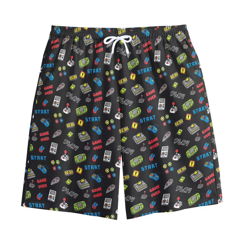 Video Game Gadgets Pattern Print Cotton Shorts