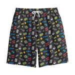 Video Game Gadgets Pattern Print Cotton Shorts