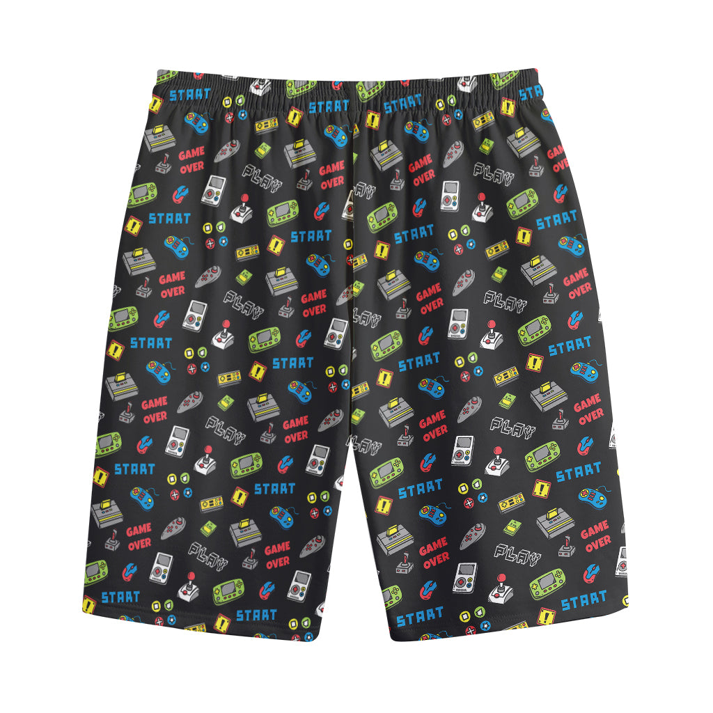 Video Game Gadgets Pattern Print Cotton Shorts