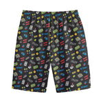 Video Game Gadgets Pattern Print Cotton Shorts