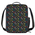 Video Game Gadgets Pattern Print Crossbody Lunch Bag