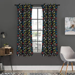 Video Game Gadgets Pattern Print Curtain