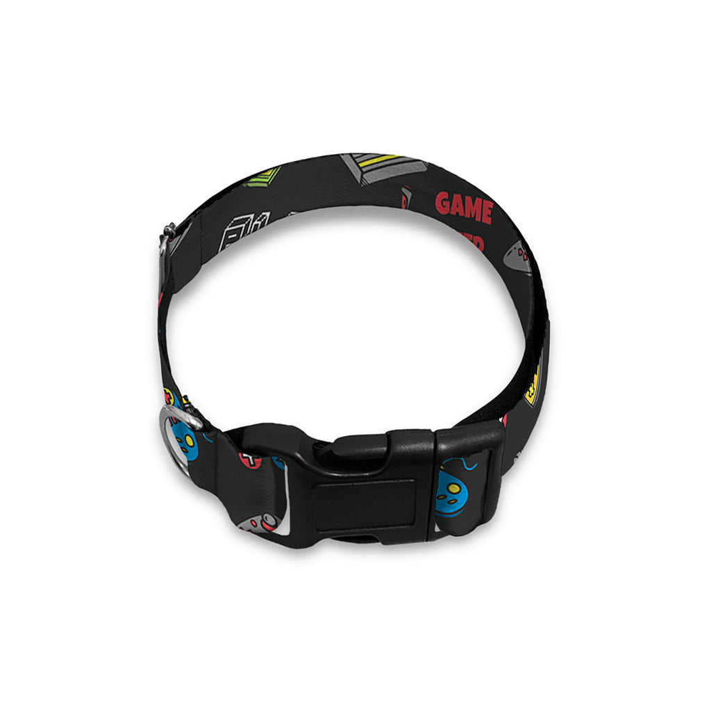Video Game Gadgets Pattern Print Dog Collar