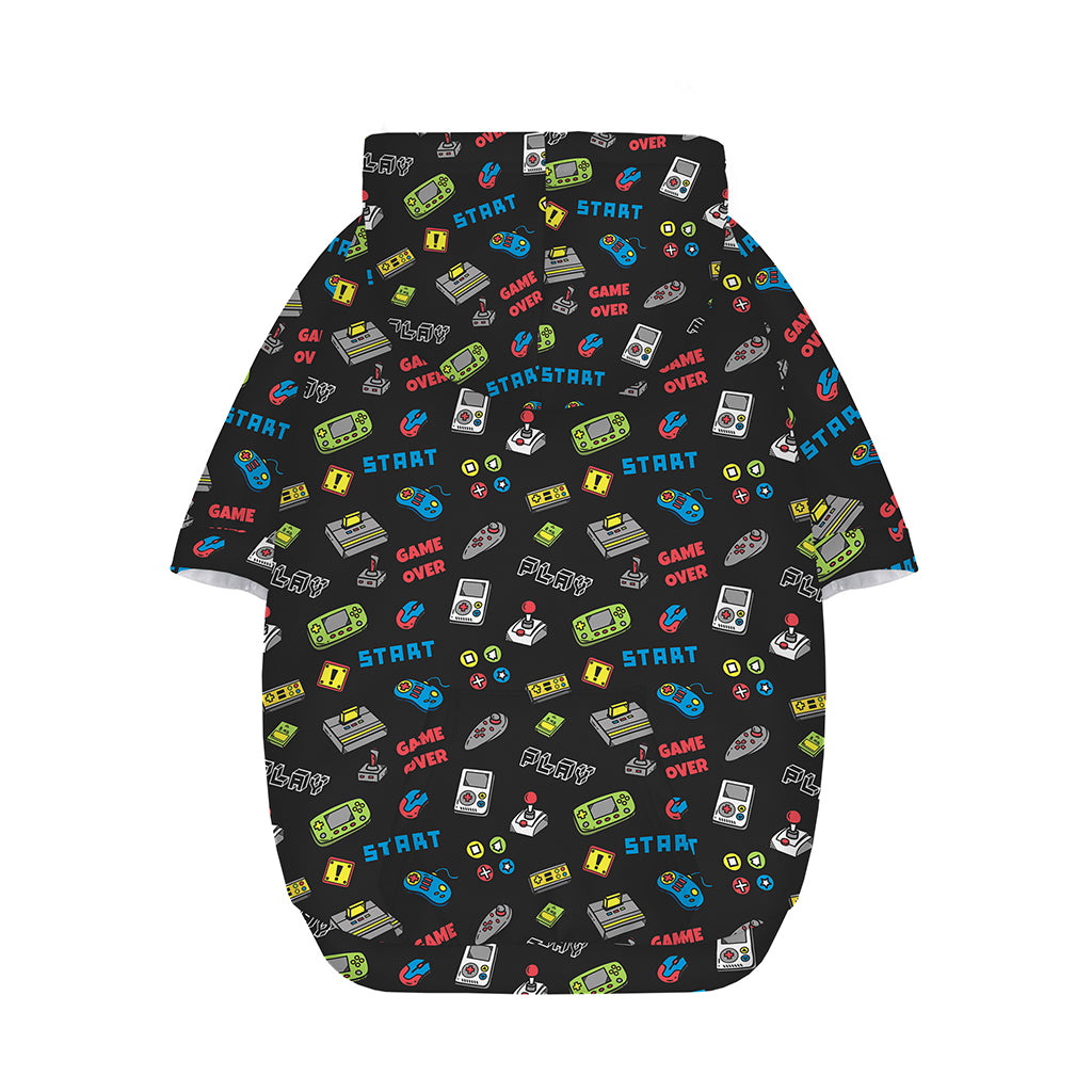 Video Game Gadgets Pattern Print Dog Zip Up Hoodie