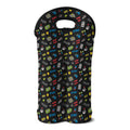 Video Game Gadgets Pattern Print Double Neoprene Wine Tote