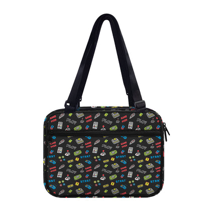 Video Game Gadgets Pattern Print Double Strap Bible Bag
