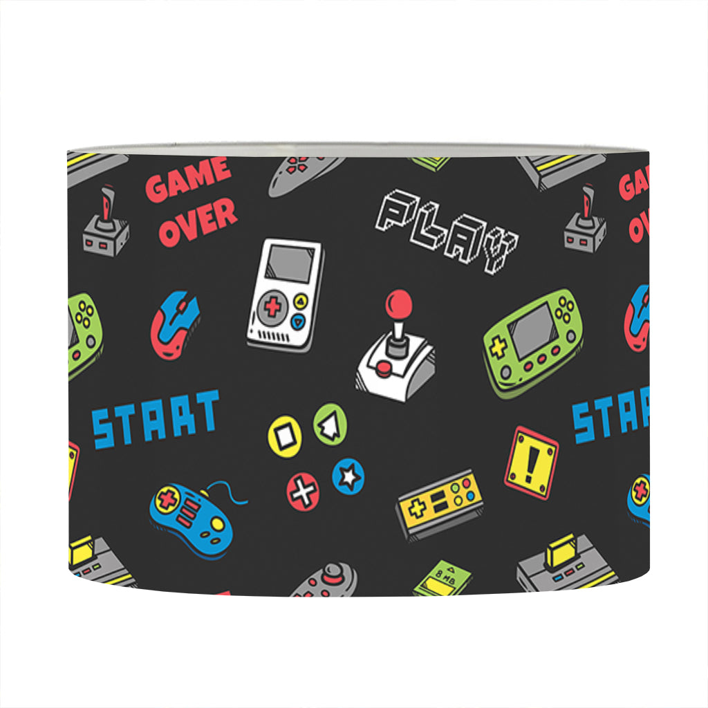 Video Game Gadgets Pattern Print Drum Lamp Shade