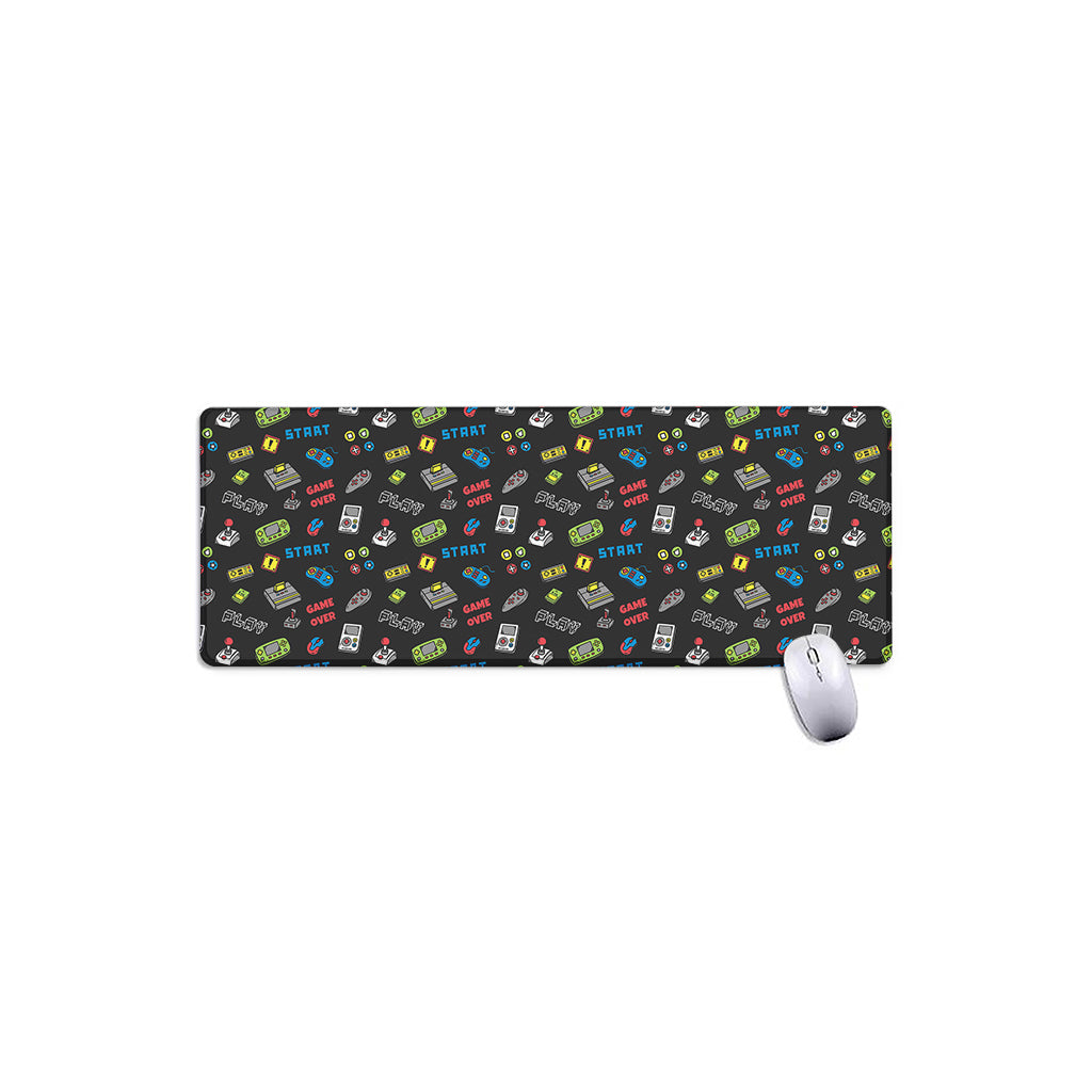 Video Game Gadgets Pattern Print Extended Mouse Pad