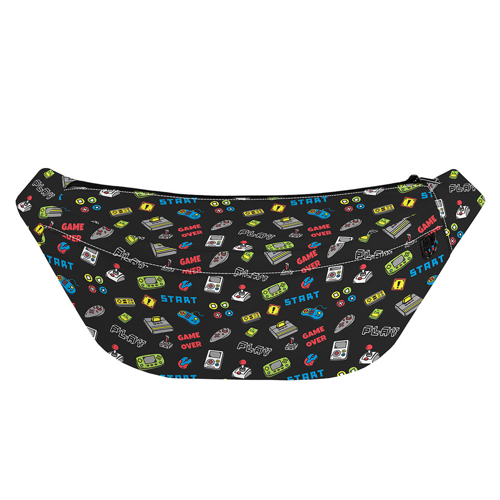 Video Game Gadgets Pattern Print Fanny Pack