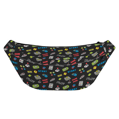 Video Game Gadgets Pattern Print Fanny Pack