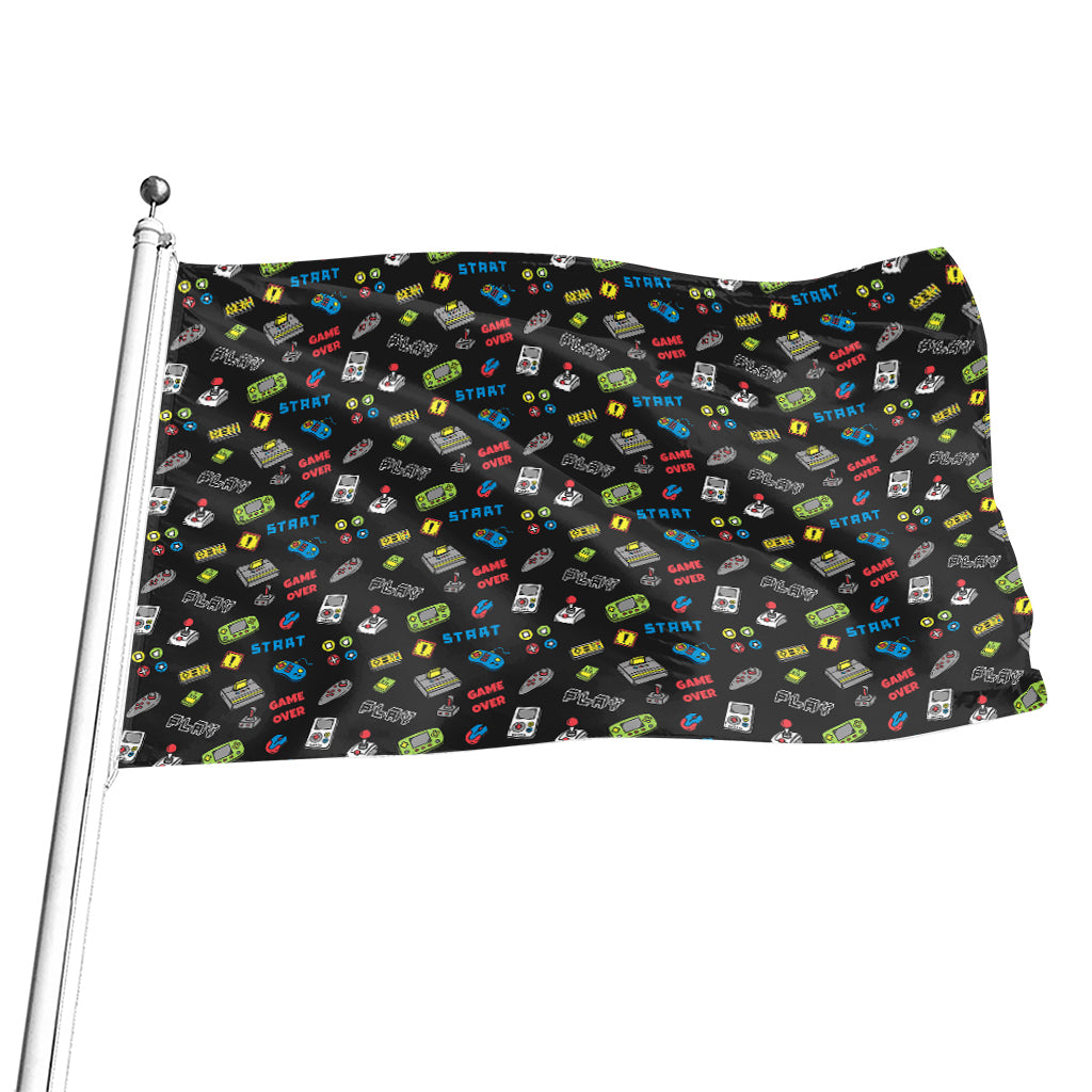 Video Game Gadgets Pattern Print Flag